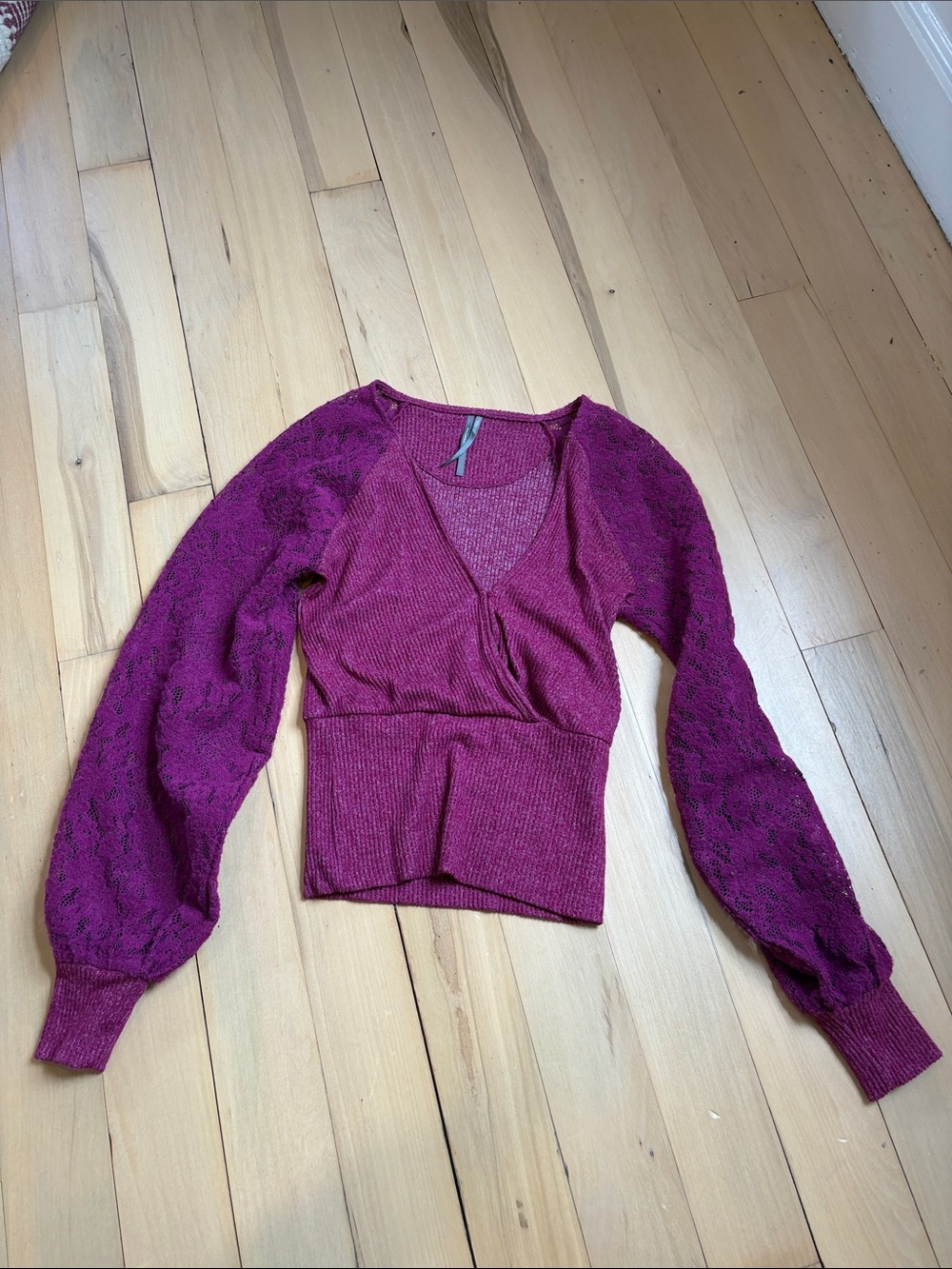 Anthropologie Magenta Wrap-Style Top